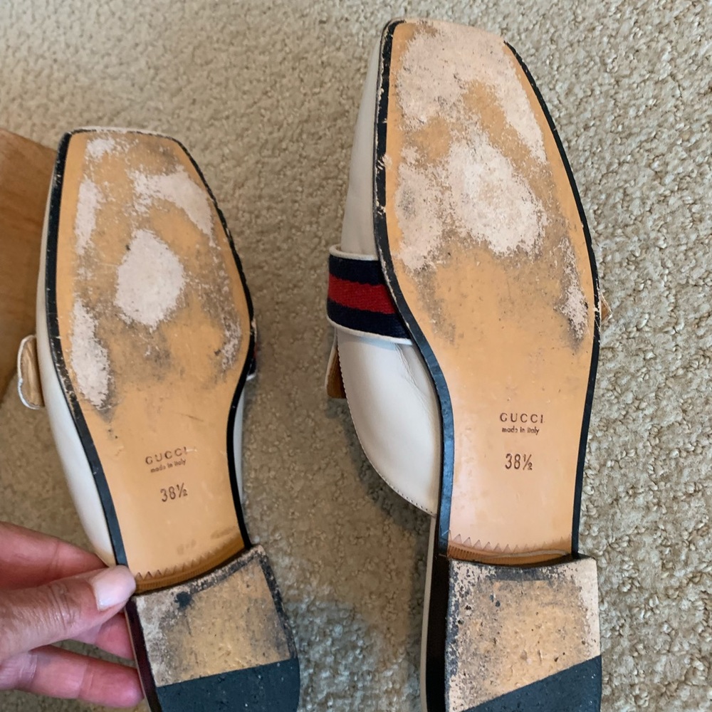 Gucci White Leather Betis Glamour/NS - Picture 5 of 8